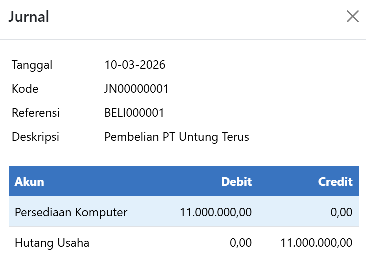 Jurnal Pembelian