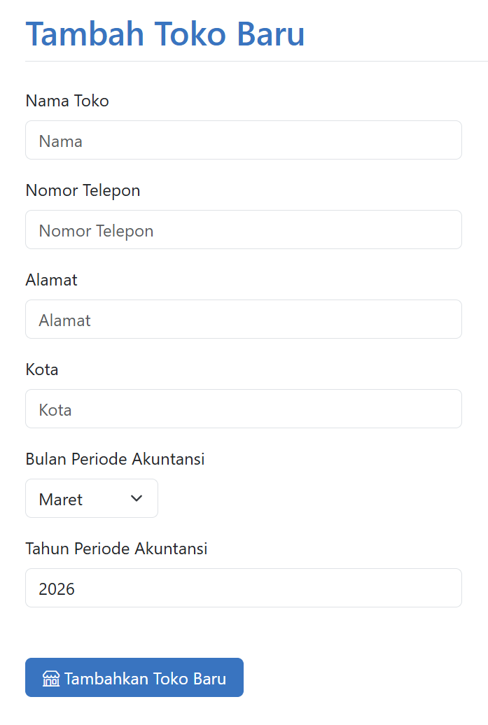 Membuat Toko Baru